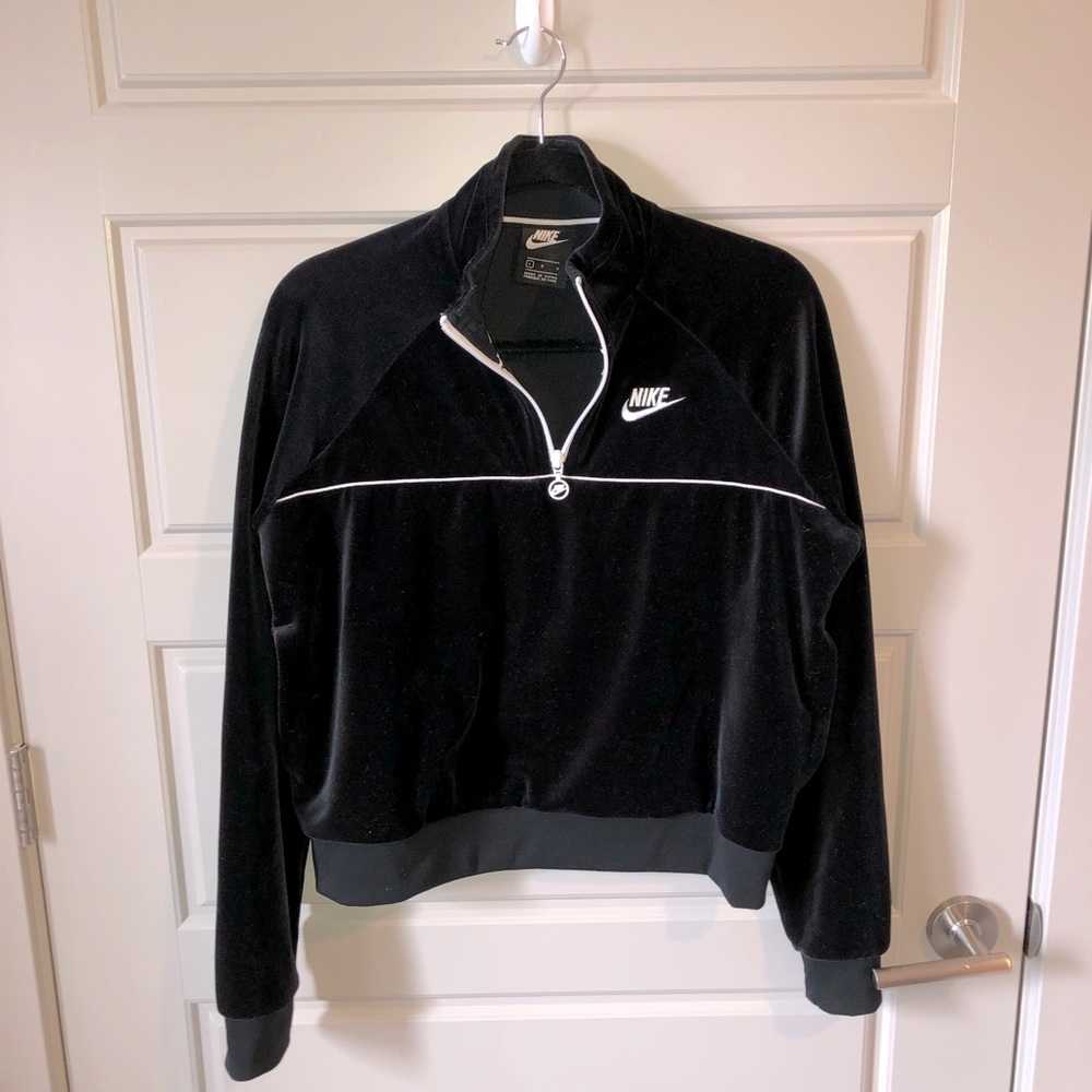 Nike Half Zip Velour Sweatshirt